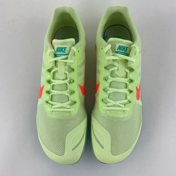 Nike Zoom Rival D 10 Volt Green Men's Track Spikes Shoes With Bag & Tool - Picture 10 of 12